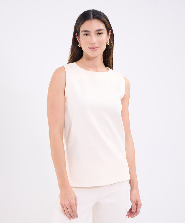 Camiseta manga sisa unicolor para mujer image number null