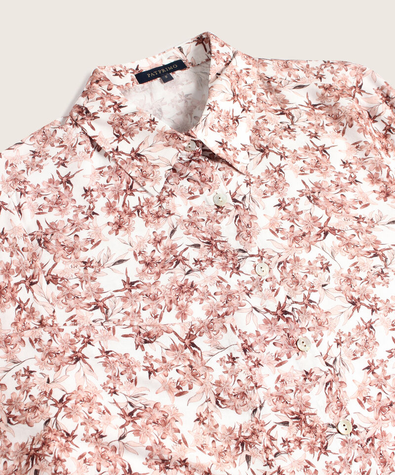 Camisa Estampada Manga Tres Cuarto