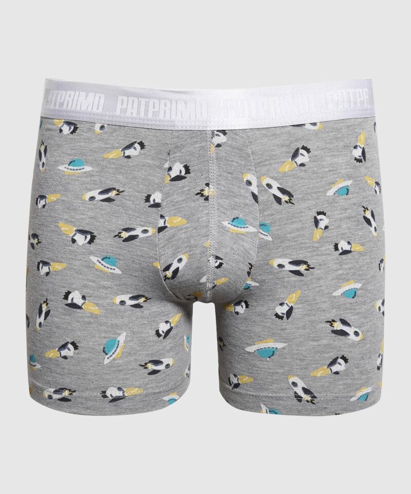 Pantaloncillo Pack X2 Boxer Medio Estampado Con Elastico Expuesto