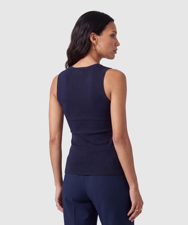 Camiseta Sin Mangas Unicolor Para Mujer