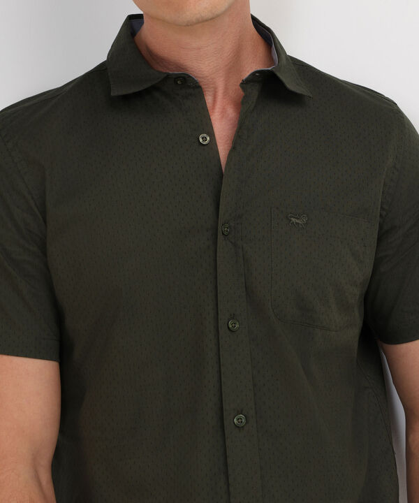 Camisa Manga Corta En Miniprints Con Bolsillo image number null
