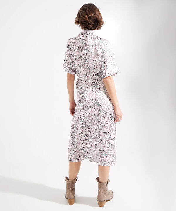 Vestido Estampado En Satín image number null