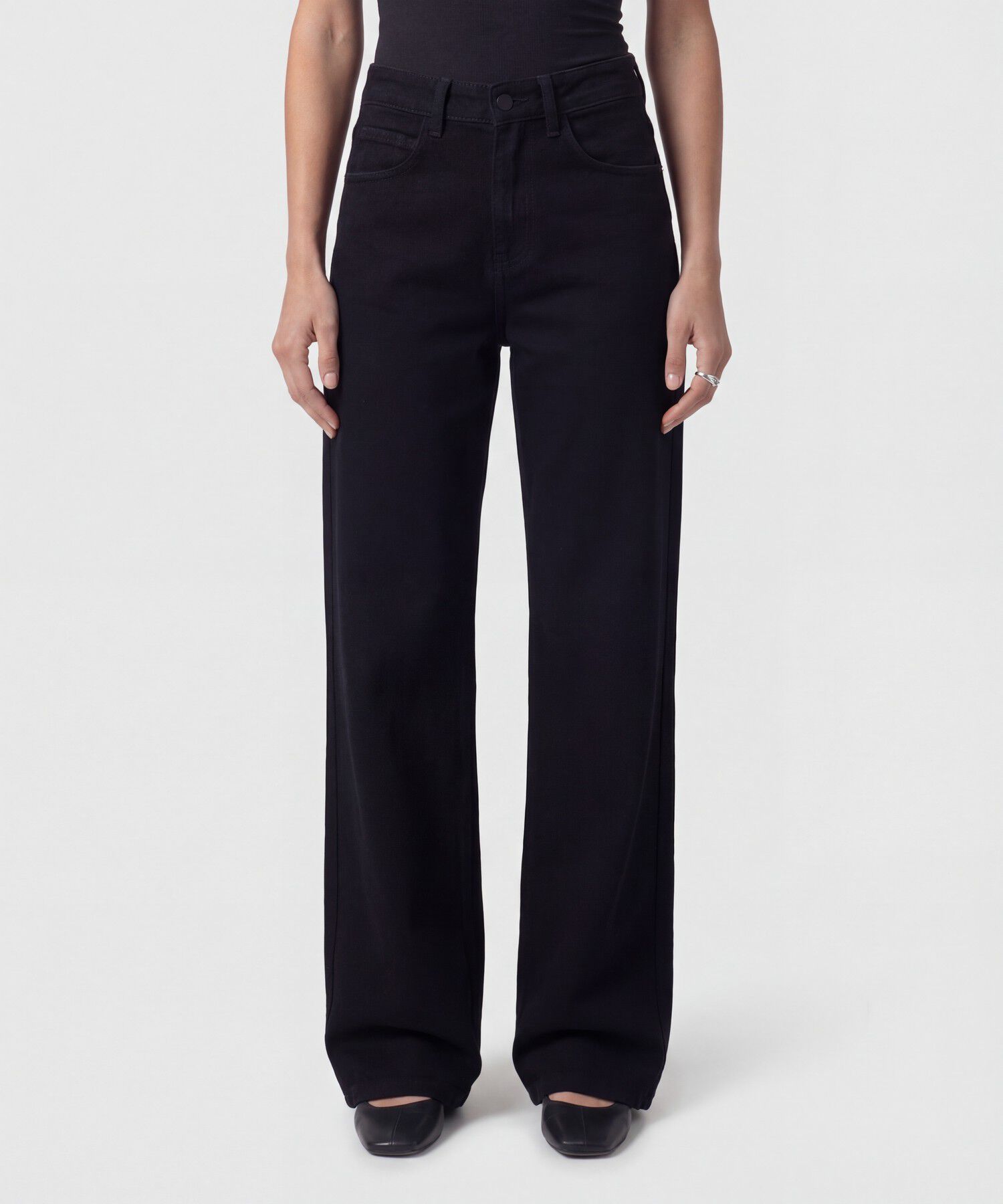 Jeans Wide Leg Tiro Alto Mujer