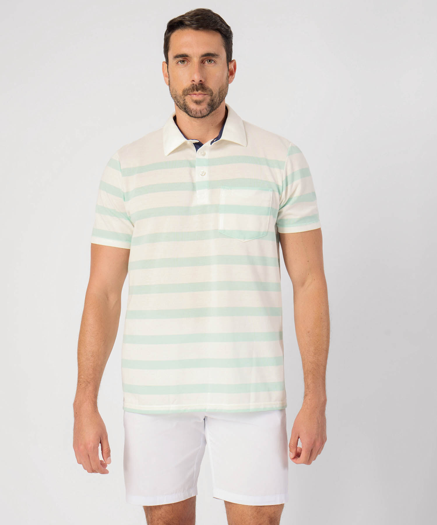 Polo A Rayas Con Bolsillo 