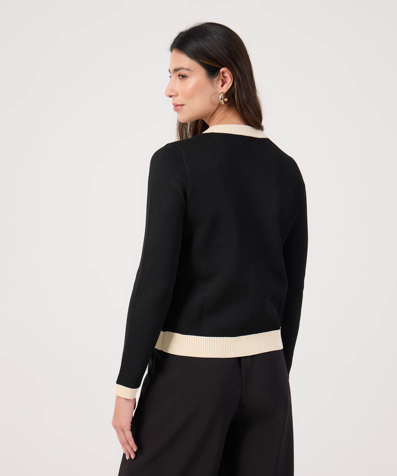 Chaqueta Bicolor Con Detalle