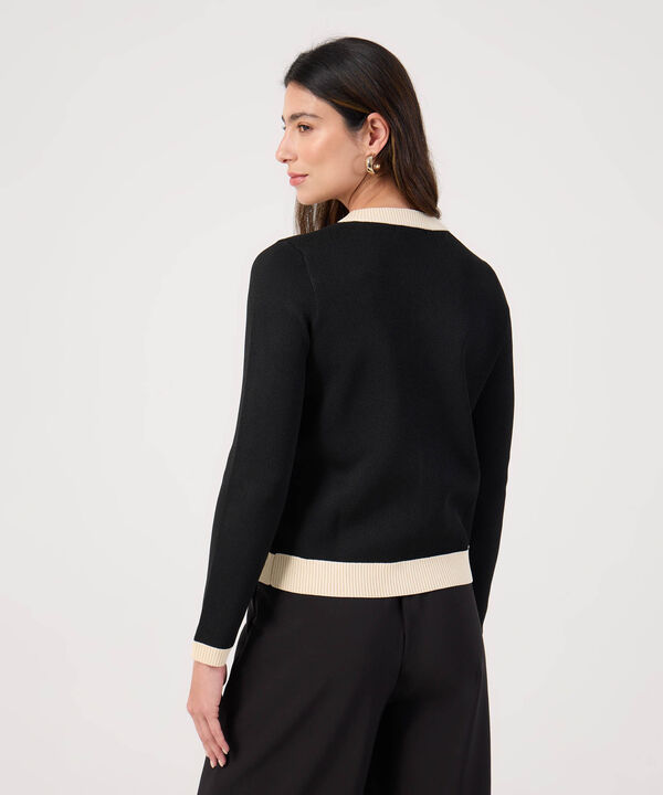 Chaqueta Bicolor Con Detalle