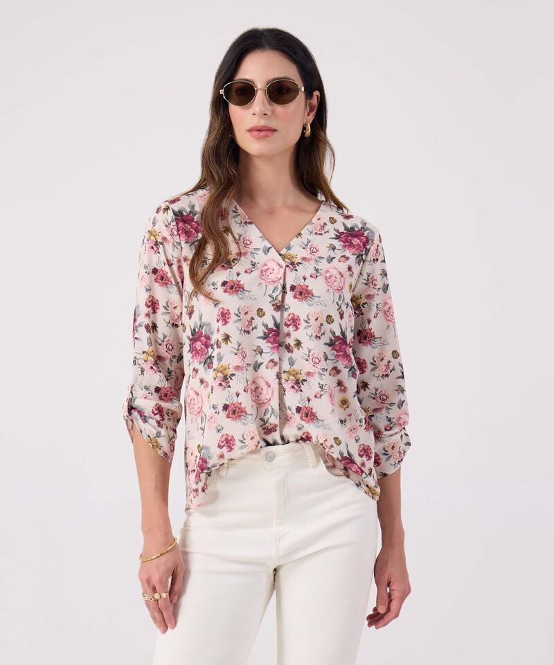 Blusa Esatmpada Manga 3/4 