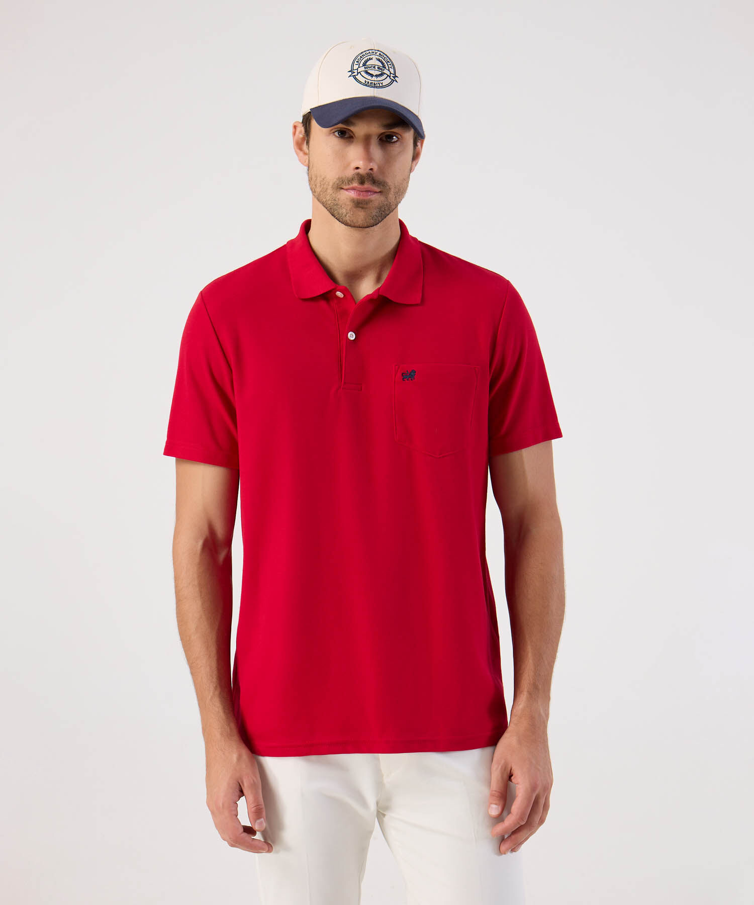 Polo Unicolor Con Bolsillo 