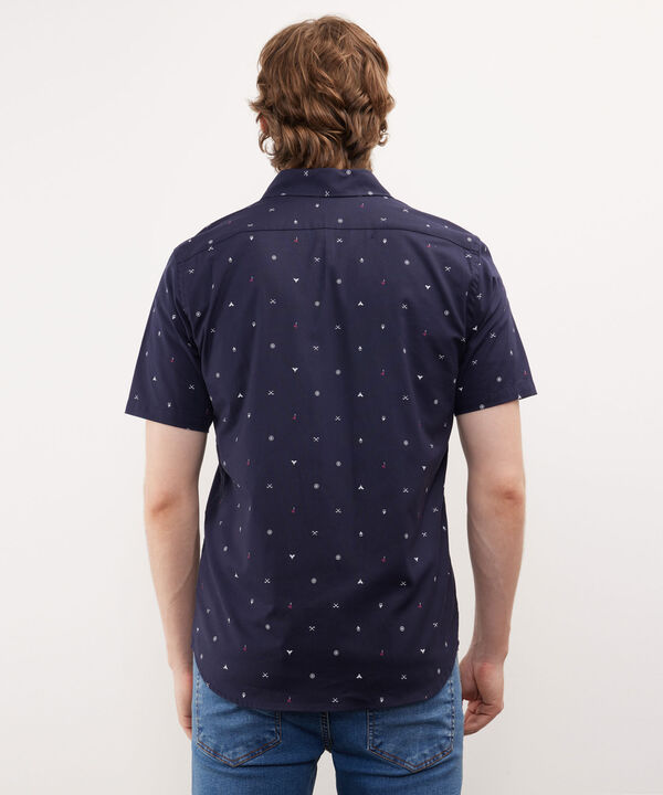 Camisa Estampada Manga Corta