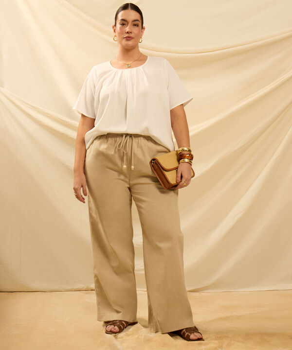 Blusa Unicolor Para Mujer Curvy