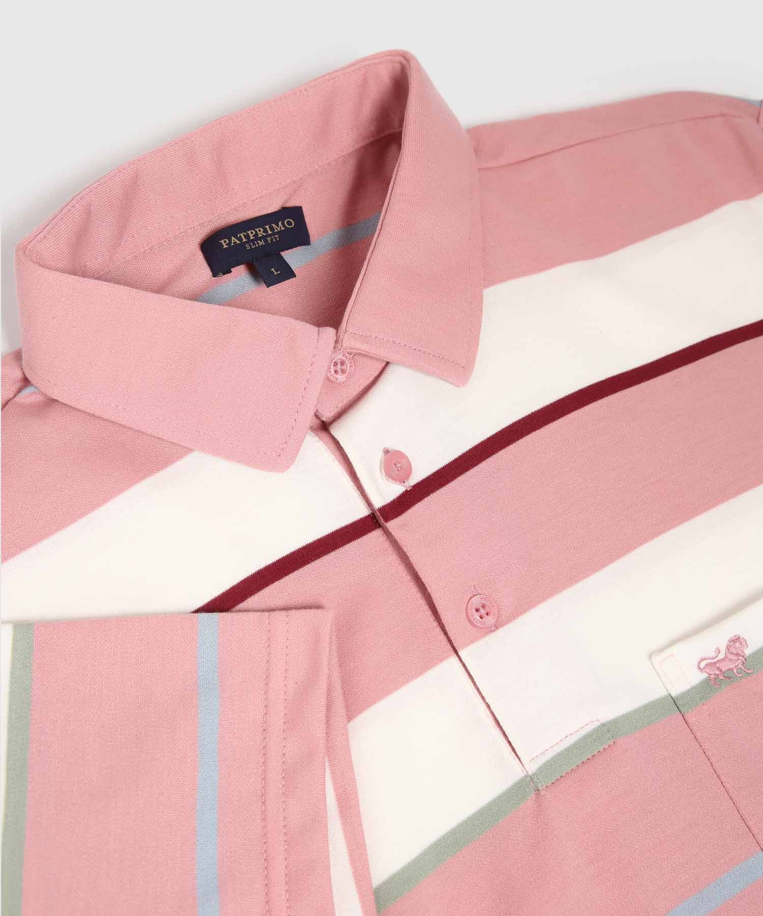 Polo Cuello Duro A Rayas