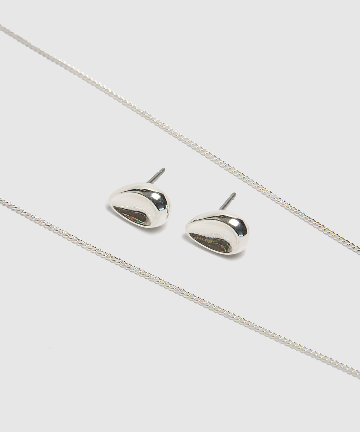 Set Collar Y Topos Mujer Dije Gota
