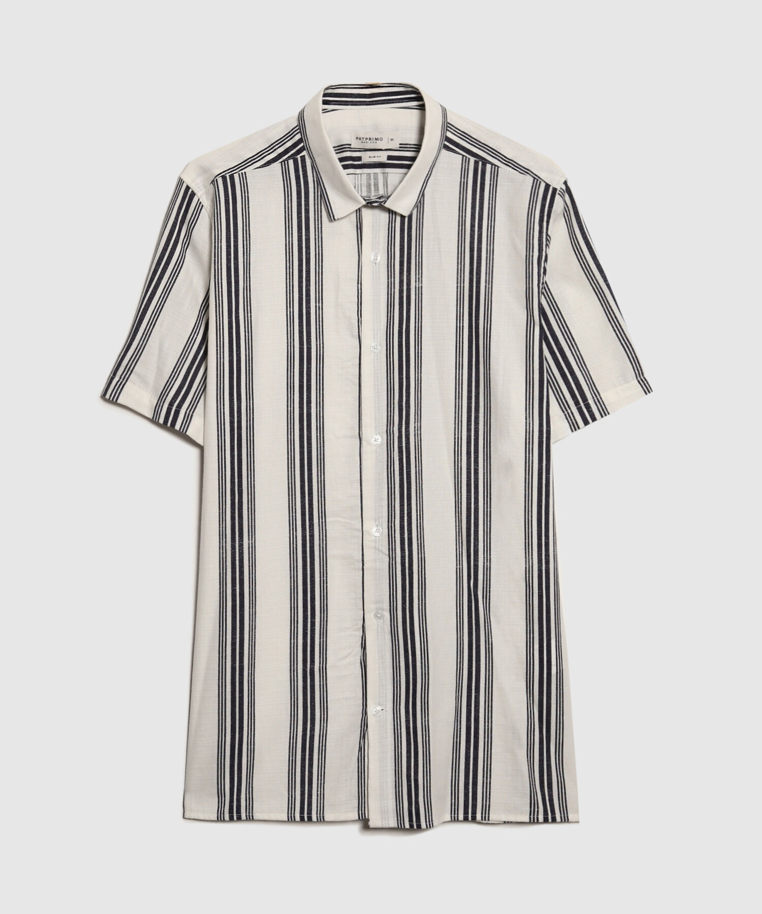 Camisa Estampada en Efecto Lino
