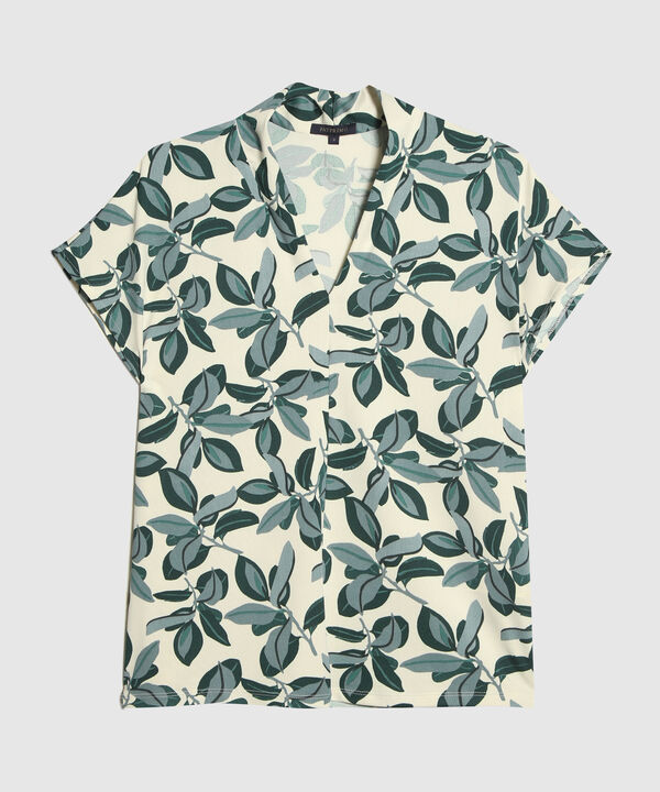 Camiseta Manga Corta Estampada Cuello V