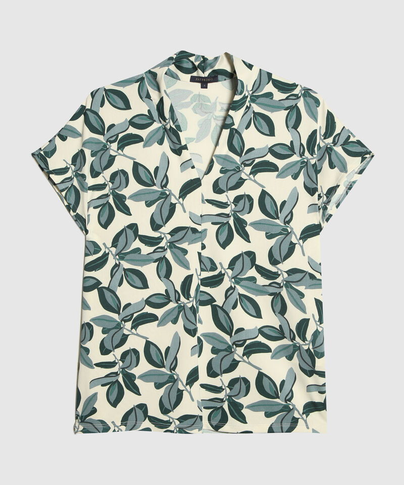 Camiseta Manga Corta Estampada Cuello V