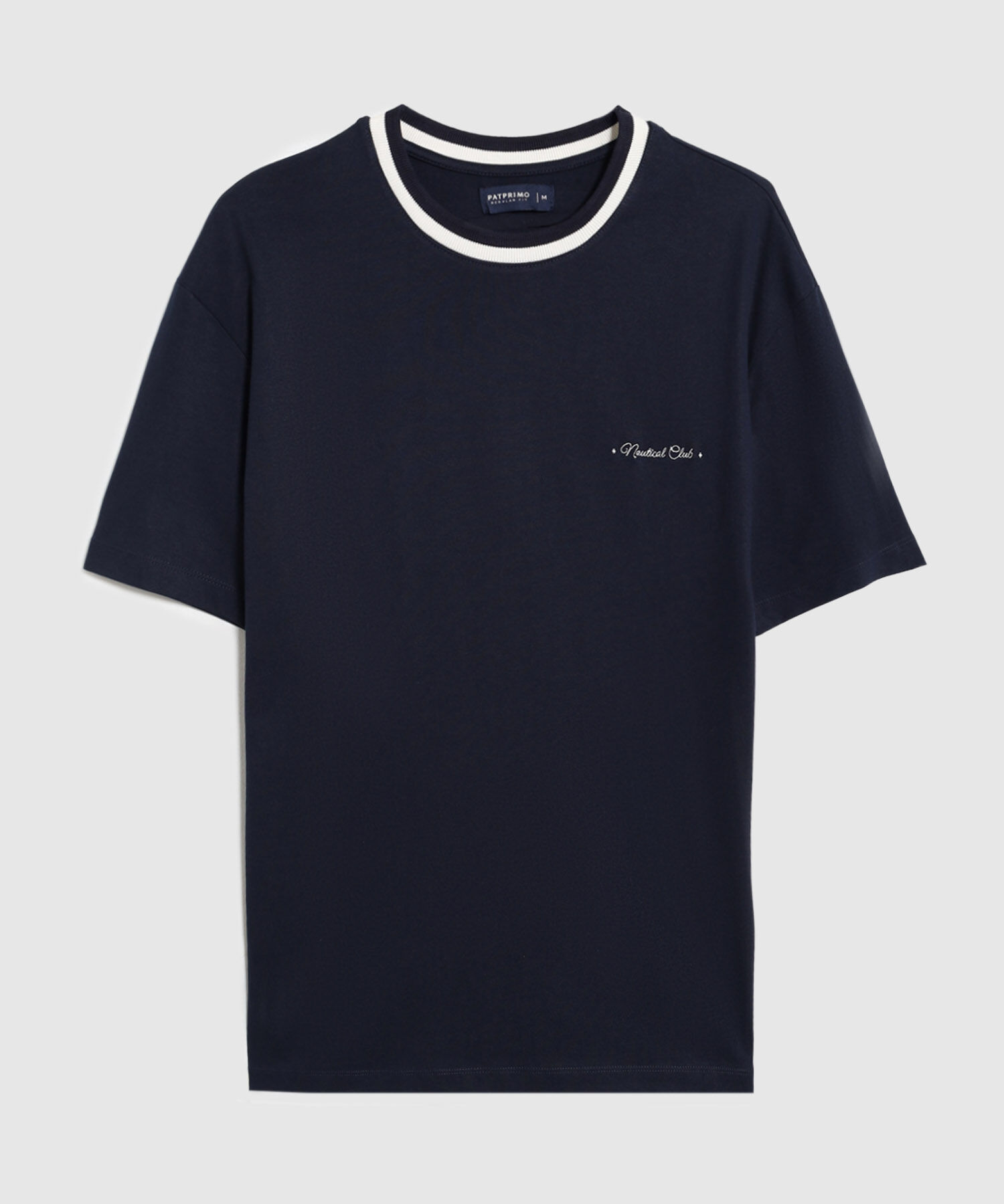 Camiseta Con Cuello En Contraste Para Hombre