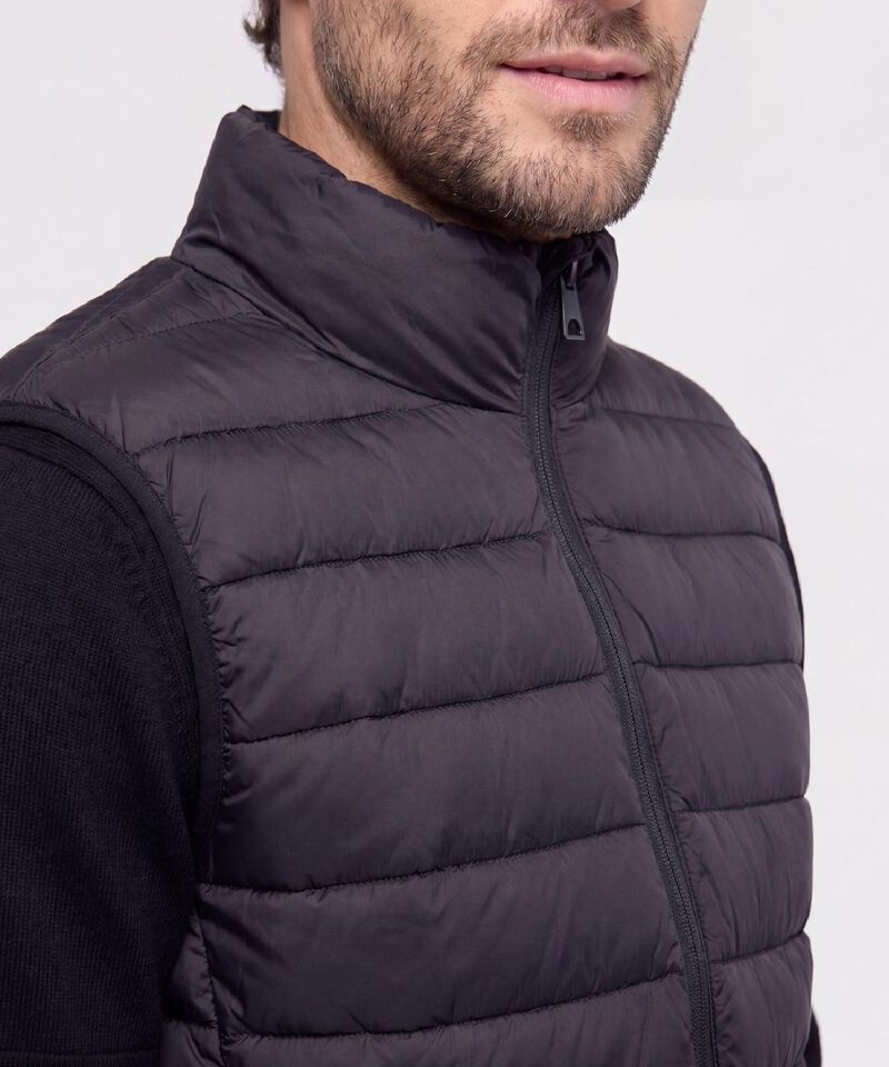 Chaleco Acolchado Cuello Alto Para Hombre