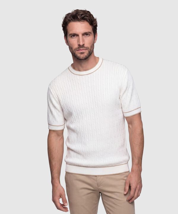 Camiseta Texturizada Manga Corta Para Hombre