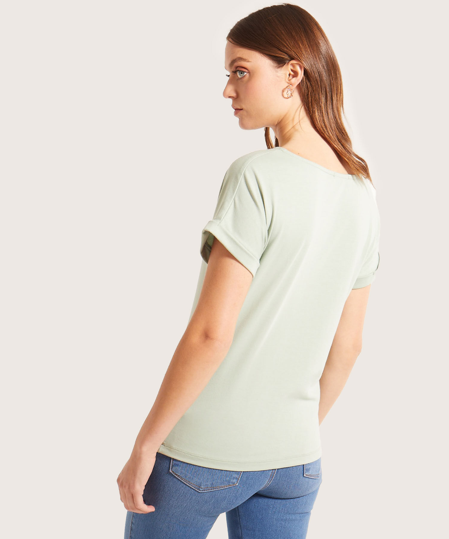 Camiseta Manga Rodada Con Screen
