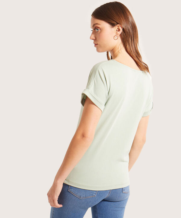 Camiseta Manga Rodada Con Screen
