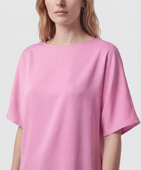 Blusa Minimalista De Manga Corta Para Mujer