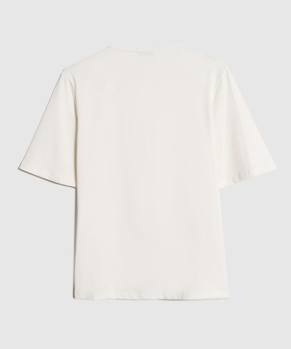 Camiseta Para Mujer con Detalle de Nudo Lateral image number null