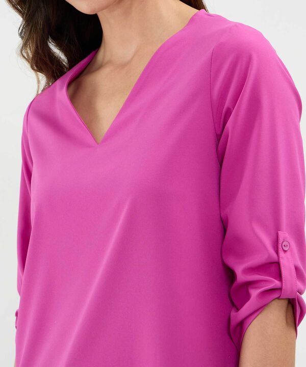Blusa Escotada Manga ¾ image number null