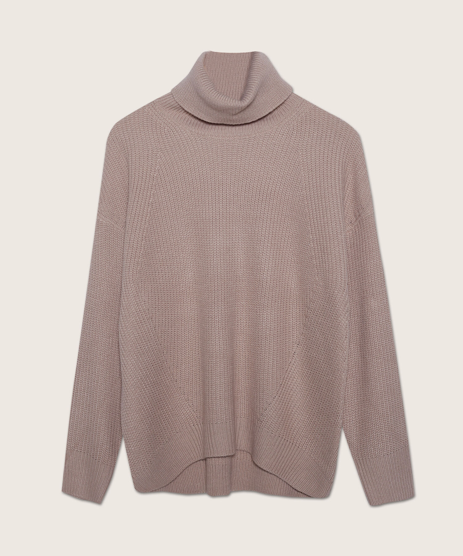 Saco Manga Larga Con Cuello Alto