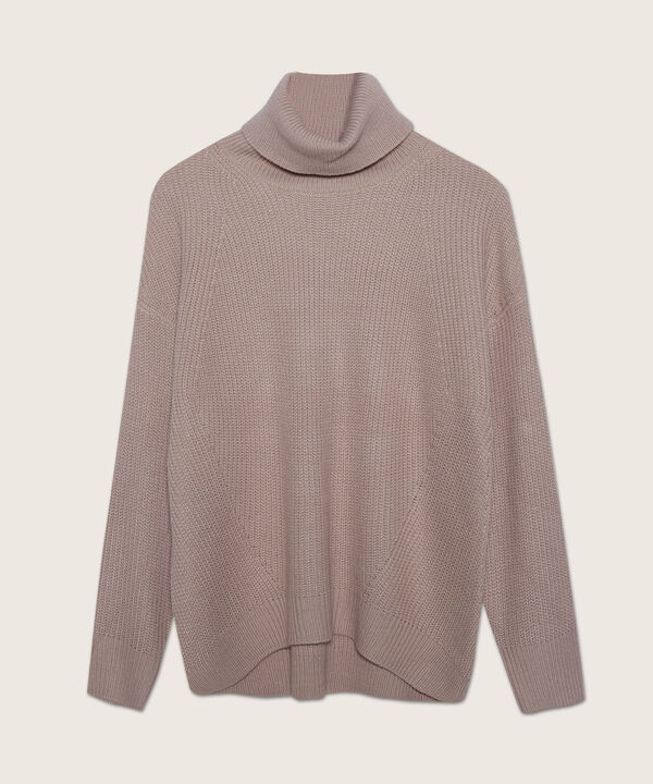 Saco Manga Larga Con Cuello Alto