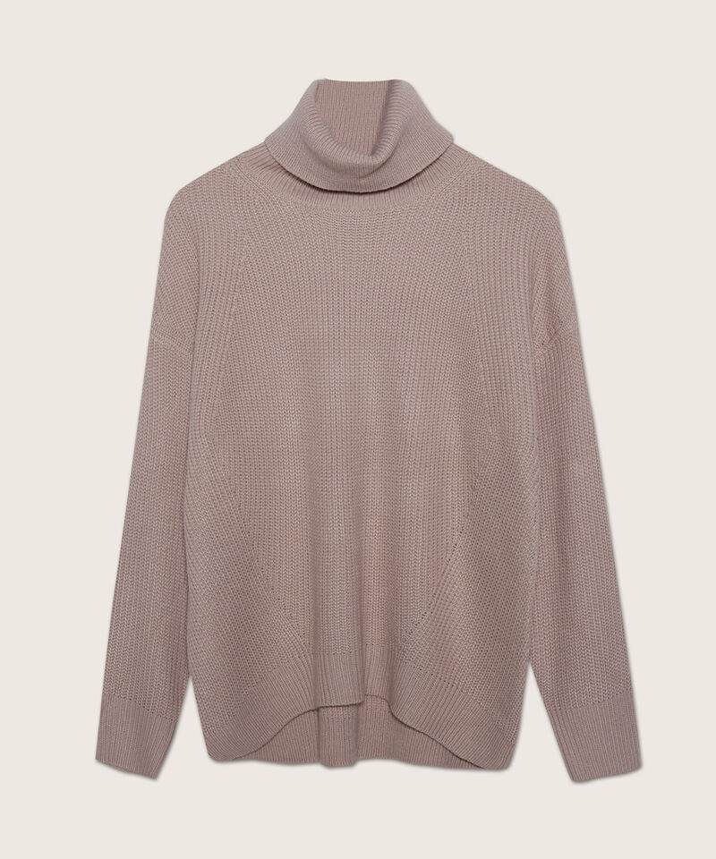 Saco Manga Larga Con Cuello Alto