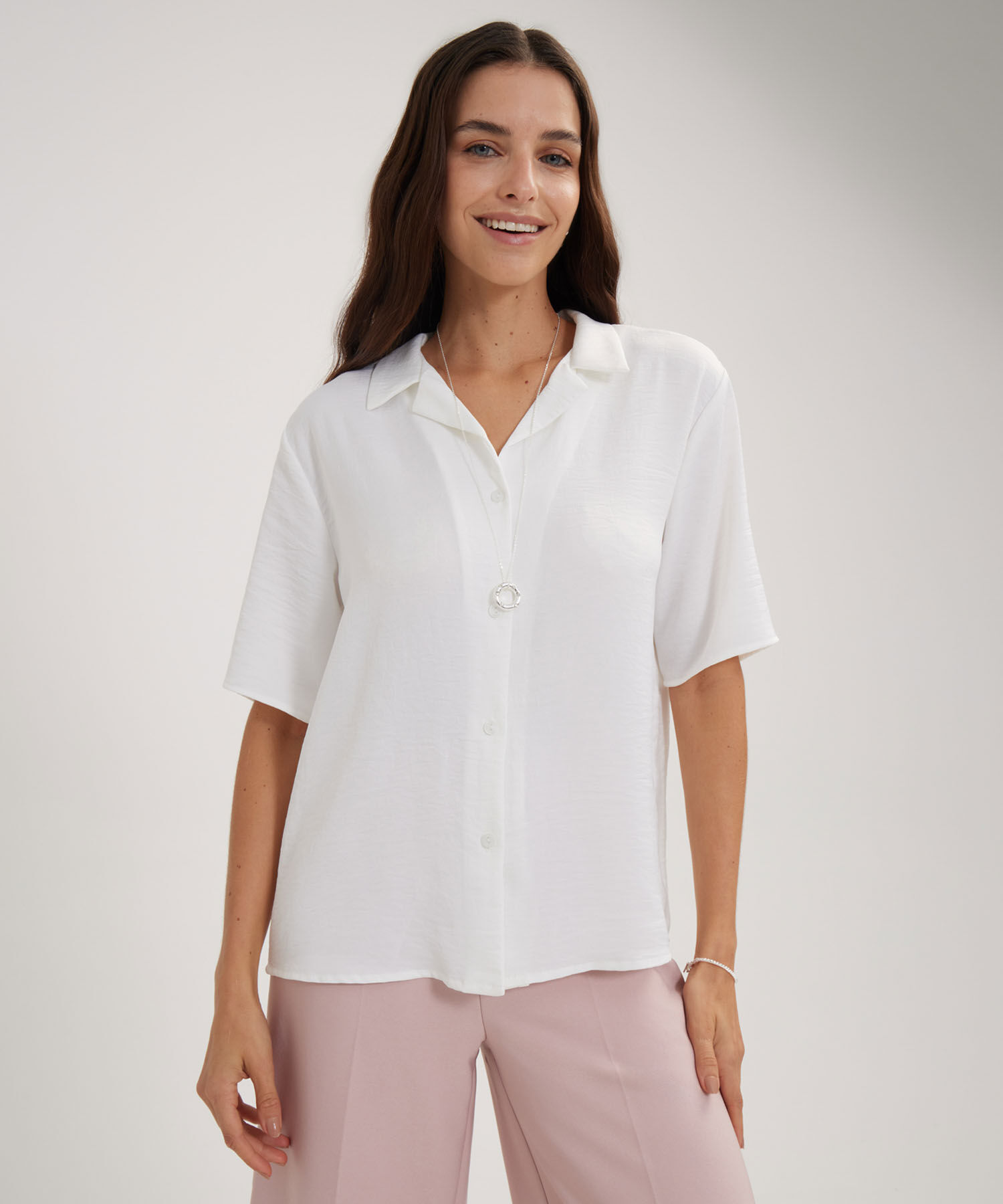 Camisa Cuello Resort Unicolor