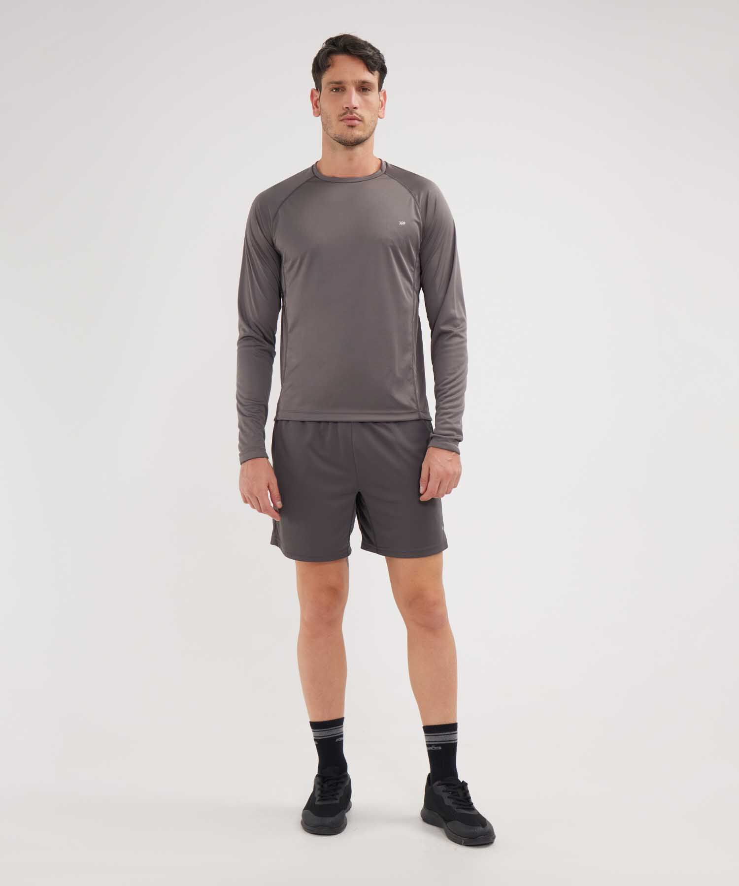 Camiseta Para Hombre De Diseño Deportivo, Cuello Redondo, Manga Larga