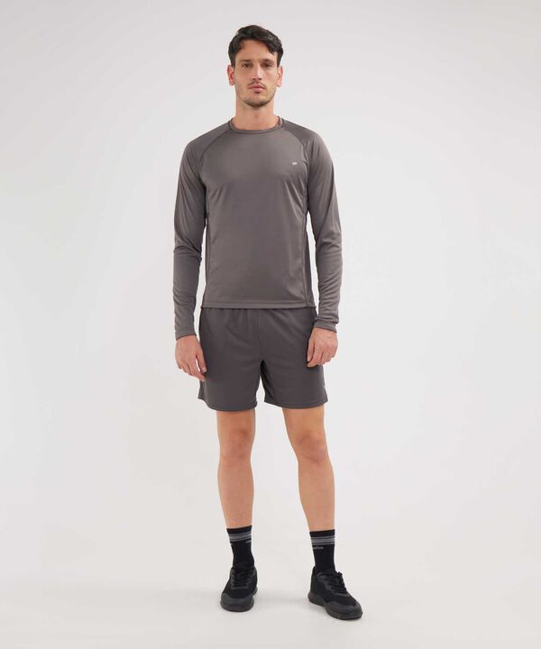 Camiseta Para Hombre De Diseño Deportivo, Cuello Redondo, Manga Larga