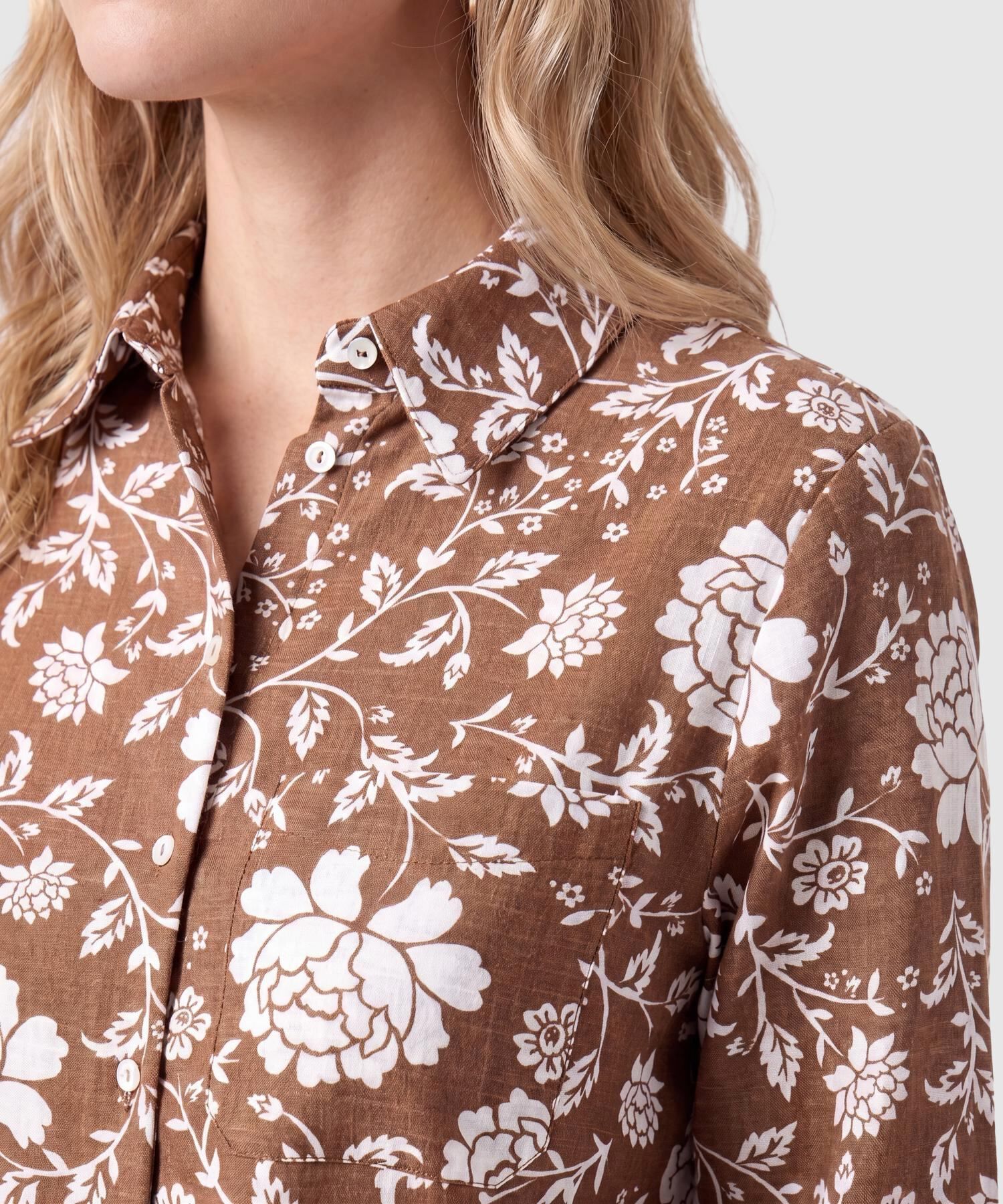 Camisa Manga Larga Ajustable Mujer