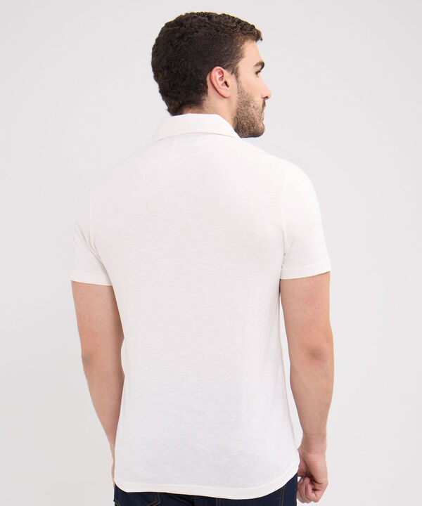 Polo Unicolor, Cuello Máquina Con Simulación Bolsillo Ribete