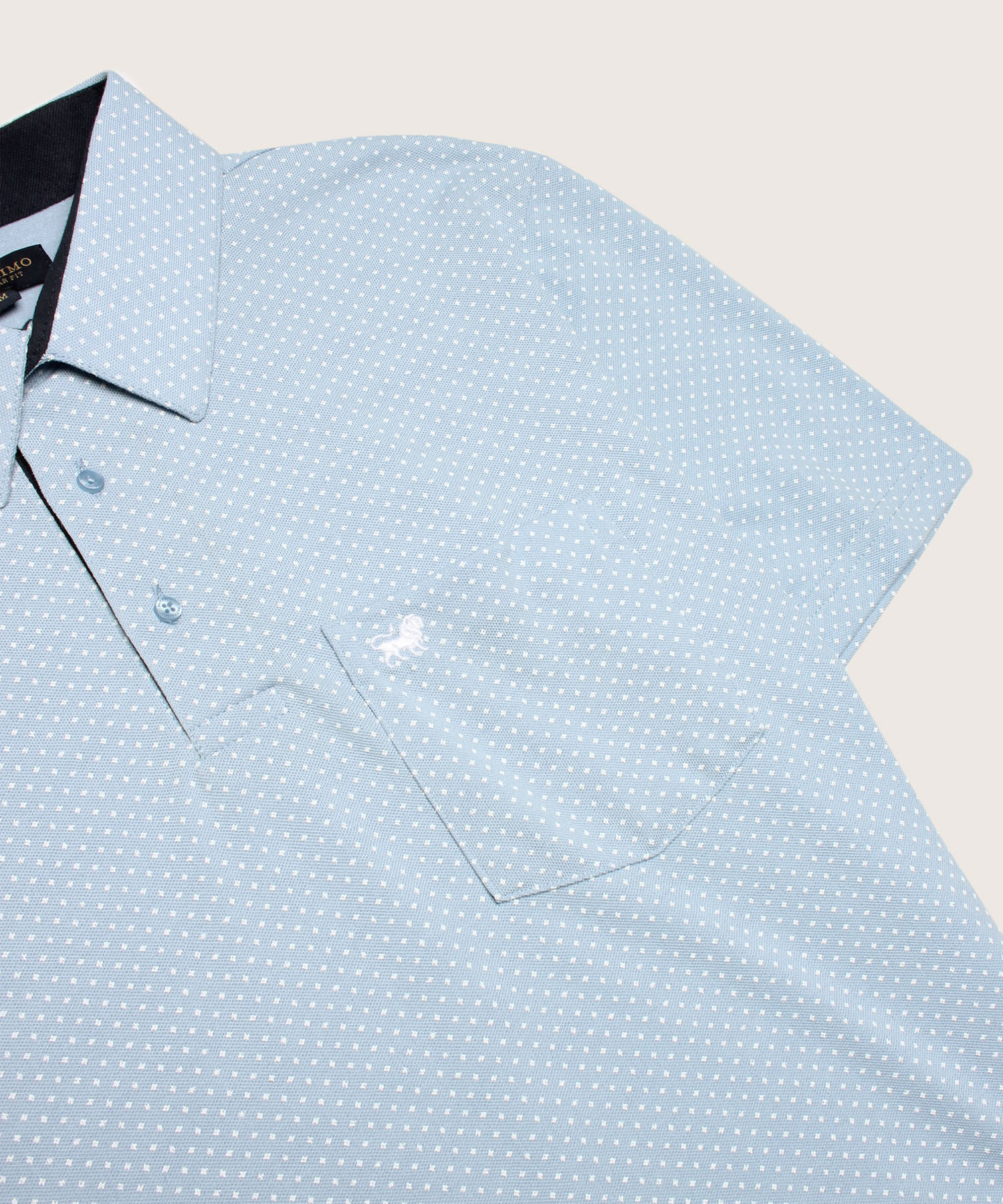 Polo Estampada Cuello Duro