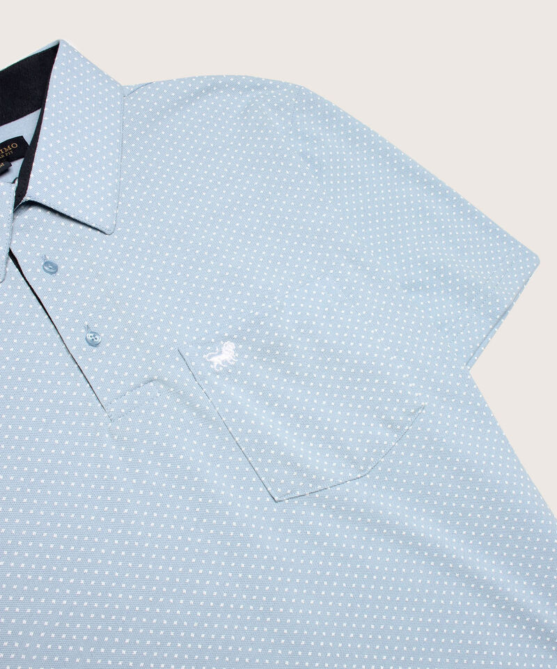 Polo Estampada Cuello Duro
