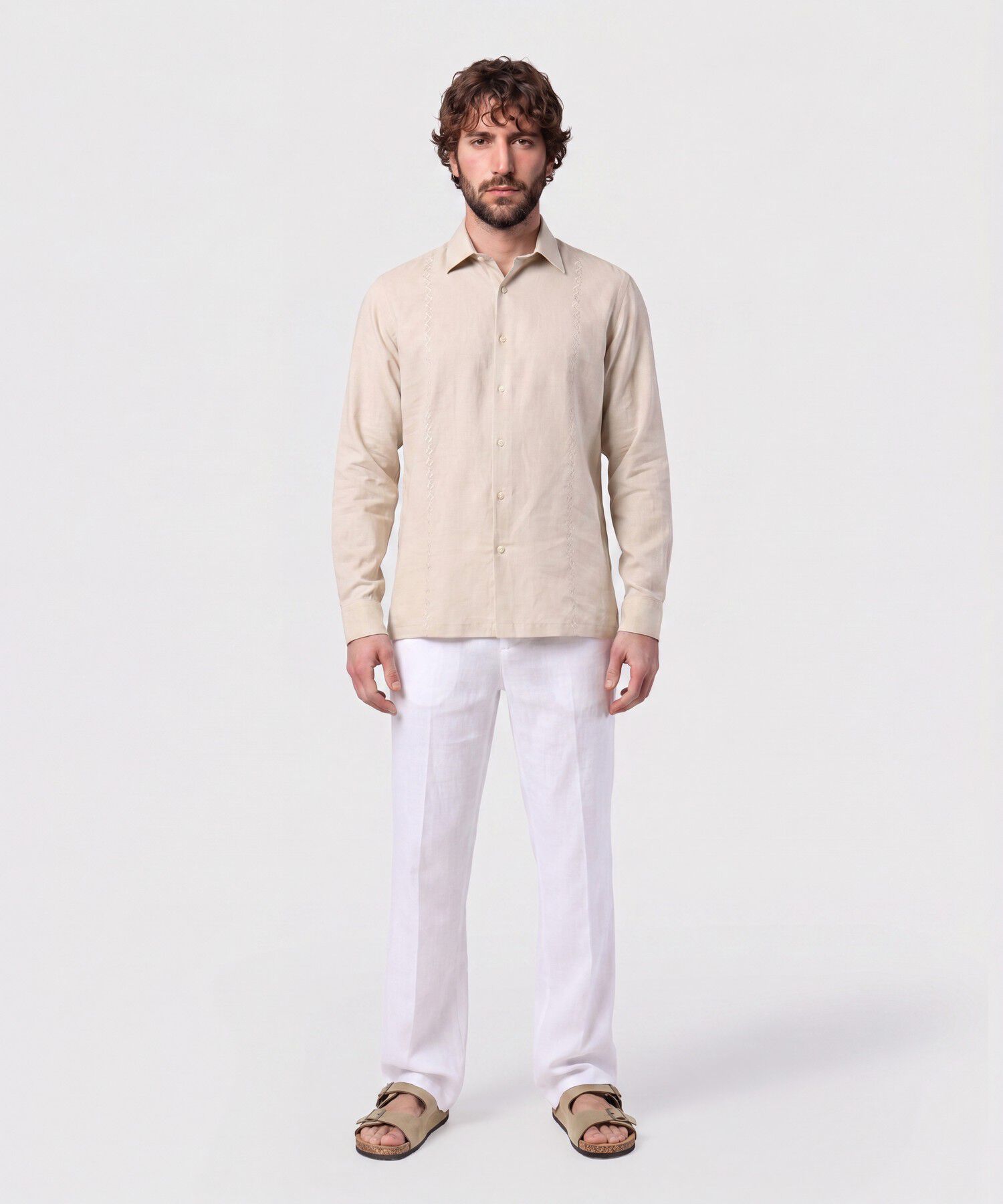 Guayabera Premium Con Alforzas Para Hombre