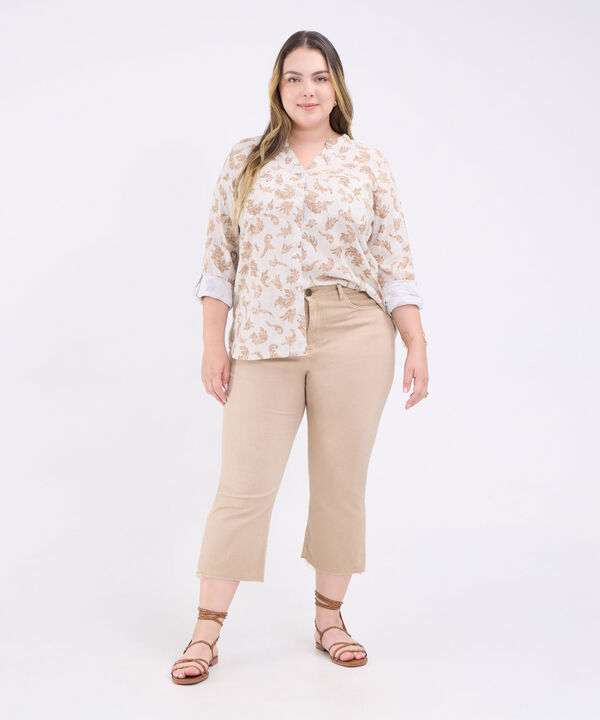 Blusa Estampada Escote en V image number null