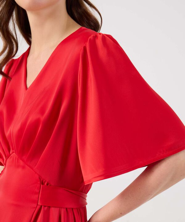 Vestido Midi Escote en V Para Mujer image number null