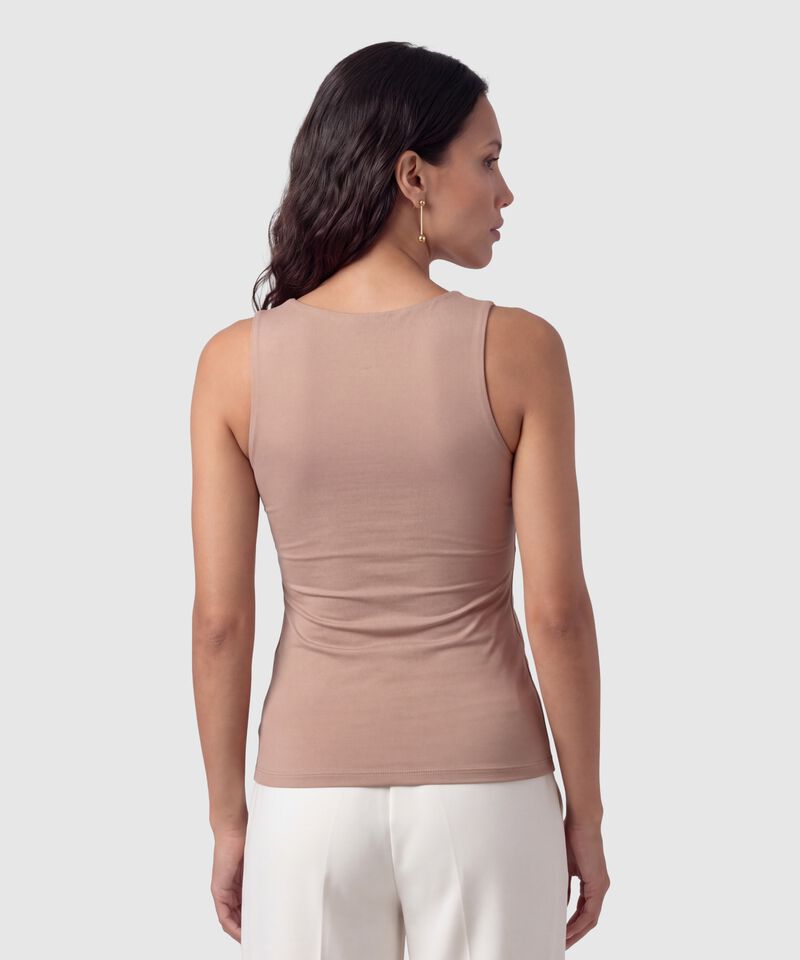 Camiseta B&aacute;sica De Manga Sisa Para Mujer