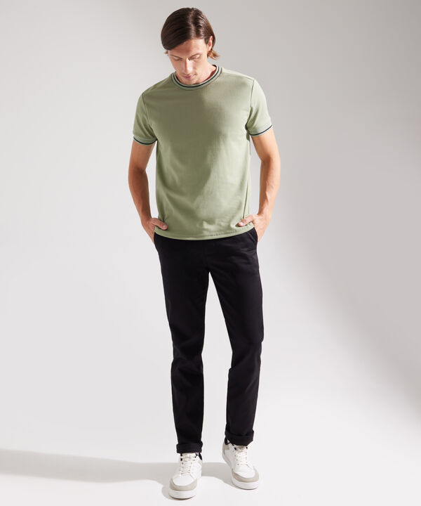 Pantalón Moda Unicolor Con Pretina Recta