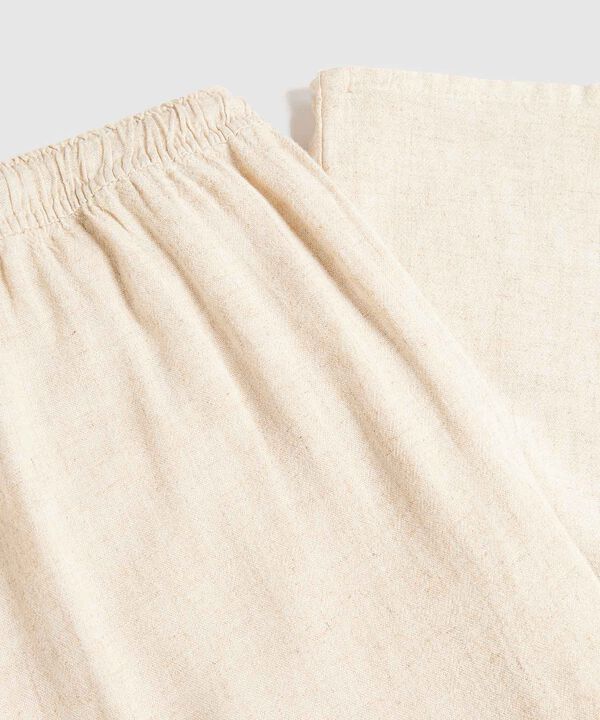 Pantalon Fluido Unicolor Para Mujer image number null