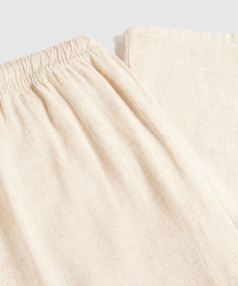 Pantalon Fluido Unicolor Para Mujer