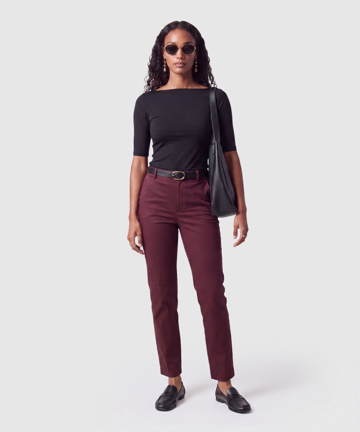 Pantal&oacute;n Chino Con Cintur&oacute;n Mujer