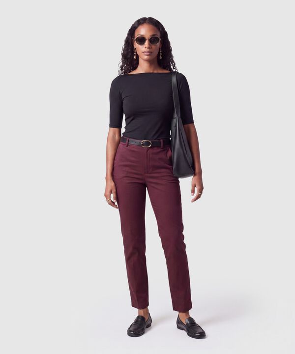 Pantal&oacute;n Chino Con Cintur&oacute;n Mujer