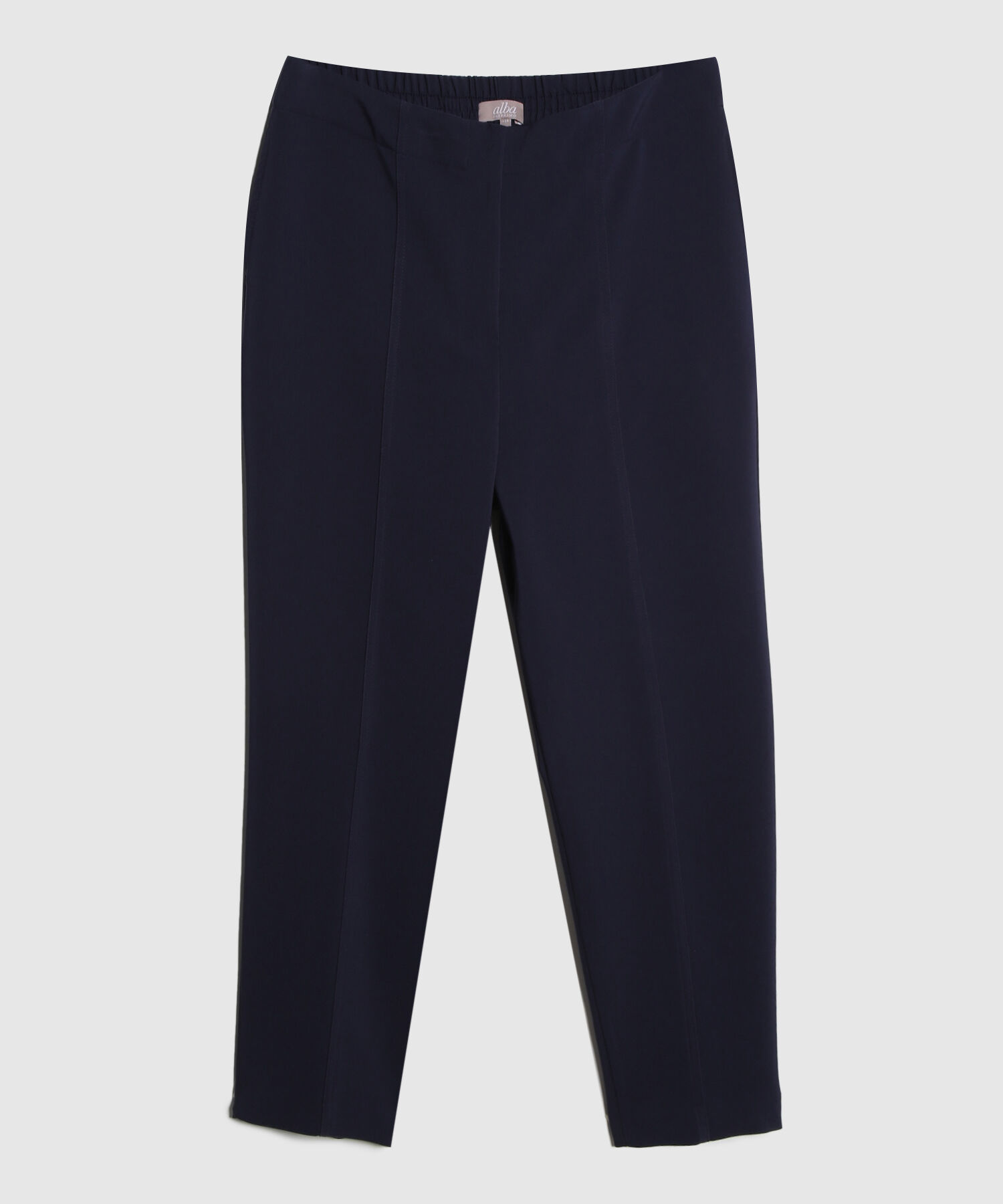 Pantalon Unicolor Con Bolsillos Laterales