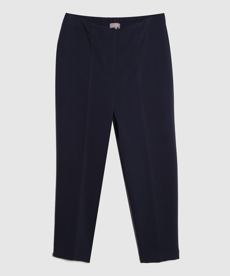 Pantalon Unicolor Con Bolsillos Laterales