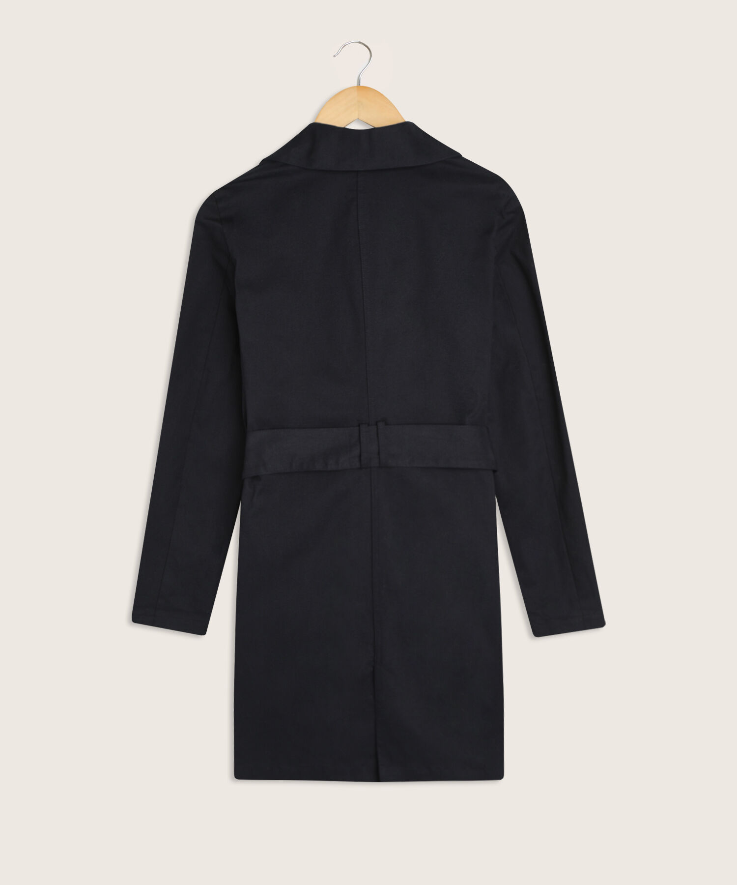 Chaqueta Cruzada Con Cintur&oacute;n Para Mujer