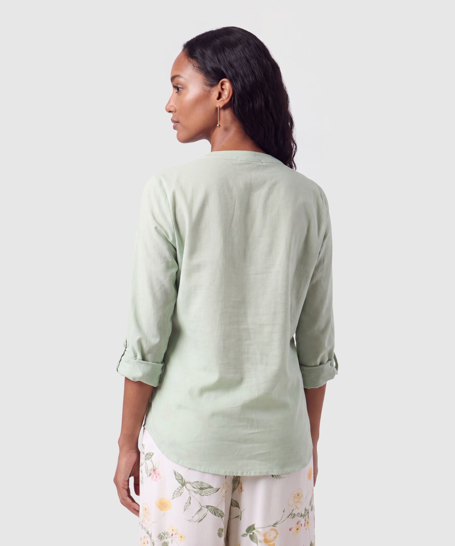 Blusa Manga Ajustable Para Mujer